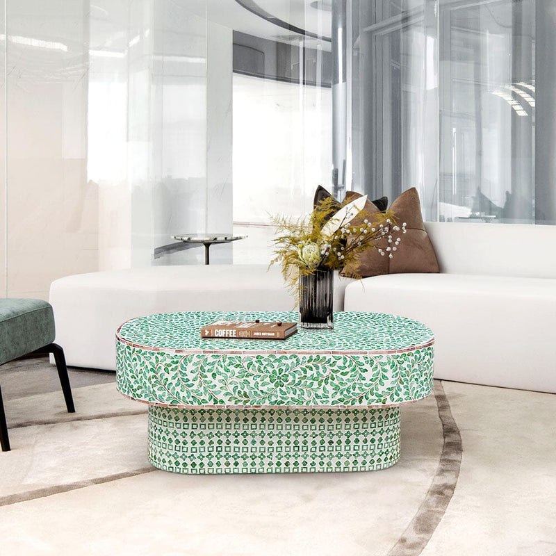 AMELIA OVAL MOTHER OF PEARL COFFEE TABLE