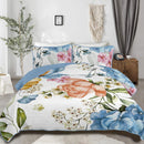 Breezy Coastal Bloom Lightweight 3 Pc Bedspread & Pillow Cover Set