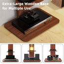 32"-65" Tv Floor Stand Adjustable Corner Tv Mount Bracket With Sturdy Wood Base