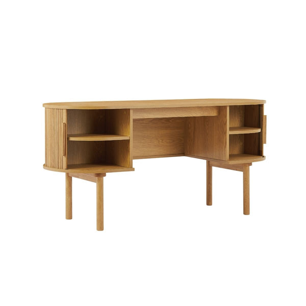 Tate Wooden Curved Desk