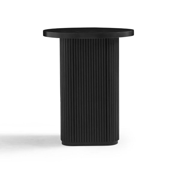 Tate Black Round Column Side Table