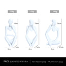 Abstract Thinker Sculpture Set - White Resin Figurines, Modern Art Home Decor, Set of 3
