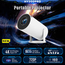 300PRO Portable Projector - 4K Decoding, Wi-Fi 6, 720P HD with 160 ANSI Lumens