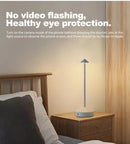 Black Modern Minimalist Aluminum LED Mushroom Night Light - Creative Bedside Atmosphere Lamp for Dining Room and Bedroom