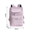 Grey Stylish Quilted Diaper Bag Backpack - Large 17L Capacity Lightweight Nappy Bag for Mum