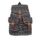 Black Stripes Boho Pattern Backpack - Stylish Casual Backpack for Everyday