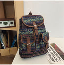 Green Stripes Boho Pattern Backpack - Stylish Casual Backpack for Everyday