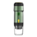 Green 3-in-1 Portable Electric Espresso Maker - Rechargeable Travel Coffee Machine for Capsules & Ground Coffee
