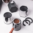 Silver Diamond Professional Aluminum Espresso Tamping Station - Adjustable Portafilter Holder Stand