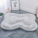 M Coffee Rose Velvet Fish Scale Pet Bed - Creative Bone-Shaped Soft and Cozy Dog & Cat Nest