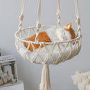 Pet Hammock for Cats with Wooden Beads - Pet Swing padding not included (Diameter : 40cm)