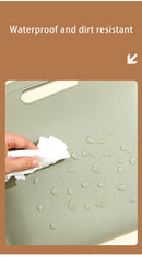 Grey Professional A4 PU Leather Document Bag - Waterproof Handheld File Folder Portfolio for Business & Conference