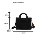 Coffee Stylish Multi-Functional Mommy Diaper Bag - Durable Canvas Tote
