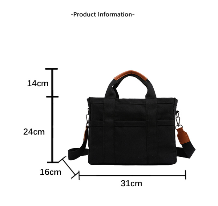 White Stylish Multi-Functional Mommy Diaper Bag - Durable Canvas Tote