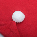 Red Festive Santa Hat Dining Chair Covers - Set of 8 for Holiday Party Decoration