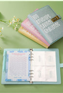100 Envelope Savings Challenge Binder with Password Lock Holographic Pink A5 Cash Stuffing Budget Planner Book Money Organiser for Couples (Glitter Pink)