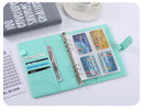100 Envelope Savings Challenge Binder A5 Budget Planner Book PU Leather Cash Stuffing Money Organiser with Magnetic Closure & Tracker (Red)