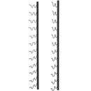 VEVOR Wall Mounted Wine Rack, 12x2 Bottles Wine Holder Towel Rack, Black Steel Vertical Wine Rack, Modern Decorative Wall Mounted Wine Bottle Holder, Forward Design Simple Storage Wall Rack 48x11x1 In