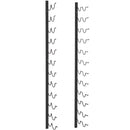 VEVOR Wall Mounted Wine Rack, 12x2 Bottles Wine Holder Towel Rack, Black Steel Vertical Wine Rack, Modern Decorative Wall Mounted Wine Bottle Holder, Forward Design Simple Storage Wall Rack 48x11x1 In