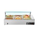 VEVOR Commercial Food Warmer, 1500W Electric Stainless Steel Steam Food Warmer with Glass Cover, 9-Pan Countertop Buffet Bain Marie with Soup & Perforated Ladles, for Catering, Restaurant & Party