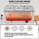 VEVOR 3-Pan Commercial Food Warmer, 16.5L Electric Steam Table, 1200W Professional Countertop Stainless Steel Buffet Bain Marie with 30 - 85℃ Temp Control for Catering and Restaurants, Silver
