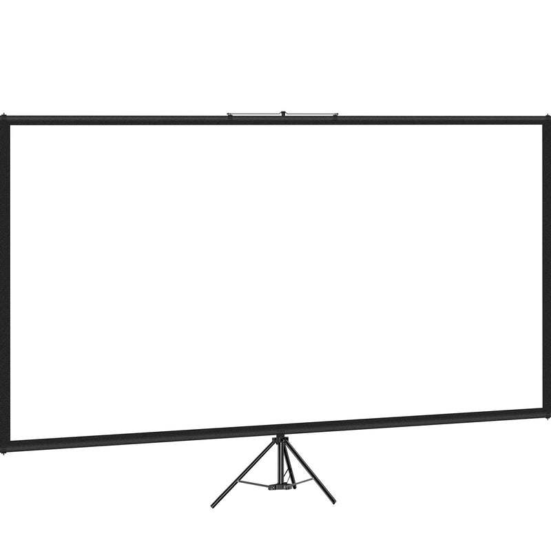 VEVOR Tripod Projector Screen with Stand 60 inch 16:9 4K HD Projection Screen Stand Wrinkle-Free Height Adjustable Portable Screen for Projector Indoor & Outdoor for Movie, Home Cinema, Gaming, Office