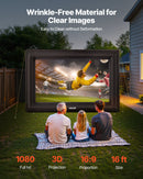 VEVOR 16 ft Inflatable Movie Screen 16:9 600D Movie Projector with Portable Bag