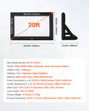 VEVOR 20 ft Inflatable Movie Screen 16:9 600D Movie Projector with Portable Bag