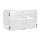 VEVOR Pastry Display Case, 2-Tier Commercial Countertop Bakery Display Case, Acrylic Display Box with Rear Door Access & Removable Shelves, Keep Fresh for Donut Bagels Cake Cookie