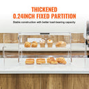 VEVOR Pastry Display Case, 2-Tier Commercial Countertop Bakery Display Case, Acrylic Display Box with Rear Door Access & Removable Shelves, Keep Fresh for Donut Bagels Cake Cookie