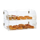 VEVOR Pastry Display Case, 2-Tier Commercial Countertop Bakery Display Case, Acrylic Display Box with Rear Door Access & Removable Shelves, Keep Fresh for Donut Bagels Cake Cookie