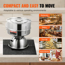 VEVOR Automatic Electric Vibrating Sieve, Stainless Steel Sifter Shaker Machine with 10+60 Mesh, 45W Automatic Powder Sifter Machine Countertop, Electric Sieve Shaker for Flour Powers, Mungbean, Rice