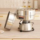 VEVOR Automatic Electric Vibrating Sieve, Stainless Steel Sifter Shaker Machine with 10+60 Mesh, 45W Automatic Powder Sifter Machine Countertop, Electric Sieve Shaker for Flour Powers, Mungbean, Rice