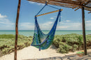 Mayan Legacy Extra Large Outdoor Cotton Mexican Hammock Chair in Caribe Colour