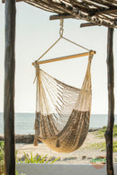 Mayan Legacy Extra Large Outdoor Cotton Mexican Hammock Chair in Dream Sands Colour