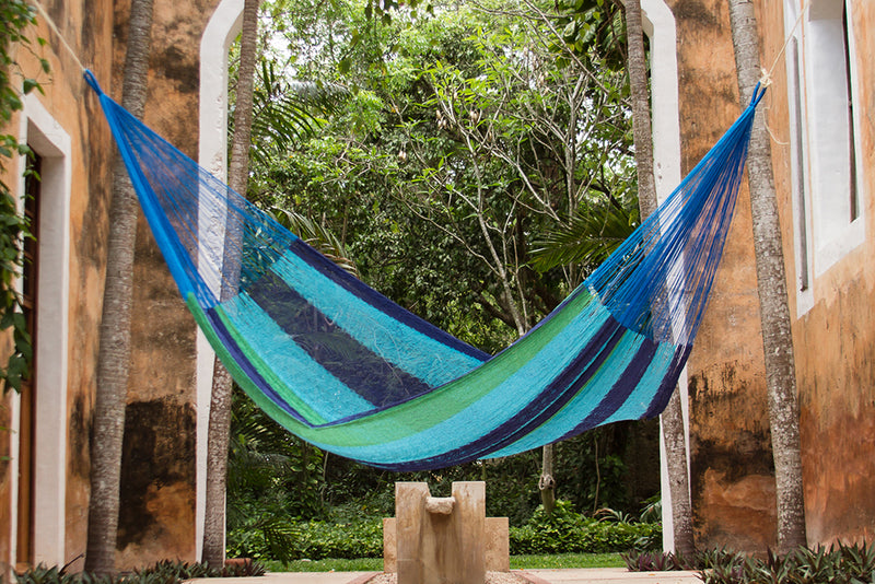 Outdoor undercover cotton Mayan Legacy hammock Family size Oceanica