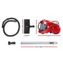 2200W Bagless Vacuum Cleaner Red