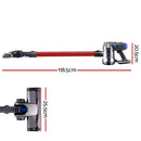 Stick Vacuum Cleaner HEPA Filter Red 150W