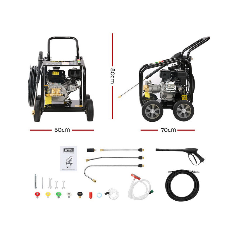 4800PSI Petrol High Pressure Cleaner Washer 10HP 20M Hose Gurney