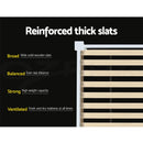 Artiss Bed Frame Single Size Wooden with 2 Drawers White RIO