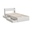 Artiss Bed Frame Single Size with Charging Ports and 2 Drawers AURA