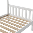 Artiss Bed Frame Wooden Base Kids Single Timber House Beds White