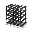 Artiss Wine Rack 20 Bottle Black