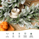 3M Christmas Garland Pre-lit LED Lights Snow Frosted Tips Decor