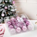 33pcs Christmas Tree Decorations Set Baubles Ornaments Party Pink