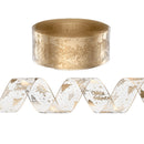 20M Christmas Ribbon Roll Bow Printed Xmas Tree Decor Gift Gold