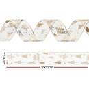 20M Christmas Ribbon Roll Bow Printed Xmas Tree Decor Gift Gold