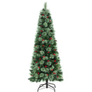Jingle Jollys Christmas Tree 1.8M LED Xmas Tree Party Decorations Red Barries