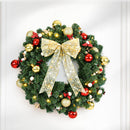 Christmas Wreath 60CM LED Garland Berries Bow Baubles Xmas Decor