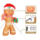Jingle Jollys Christmas Inflatable Gingerbread Man 2.4M Illuminated Decorations